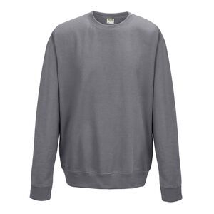 AWDis Just Hoods AWDis Unisex Crew Neck Plain Sweatshirt (280 GSM) / Graphite He
